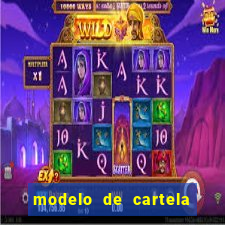 modelo de cartela de bingo em branco